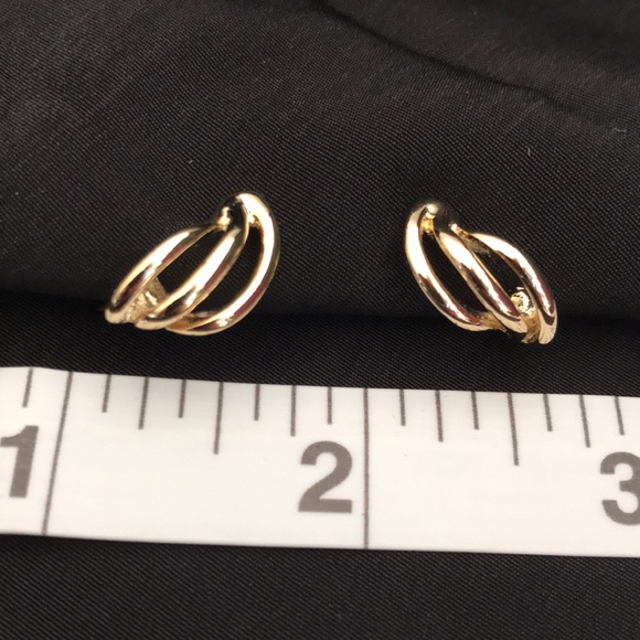 Beautiful Vintage Signed Napier Screwback Clip On Earrings, Gold Tone - Picture 5 of 8
